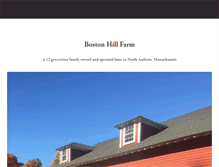 Tablet Screenshot of bostonhillfarm.com